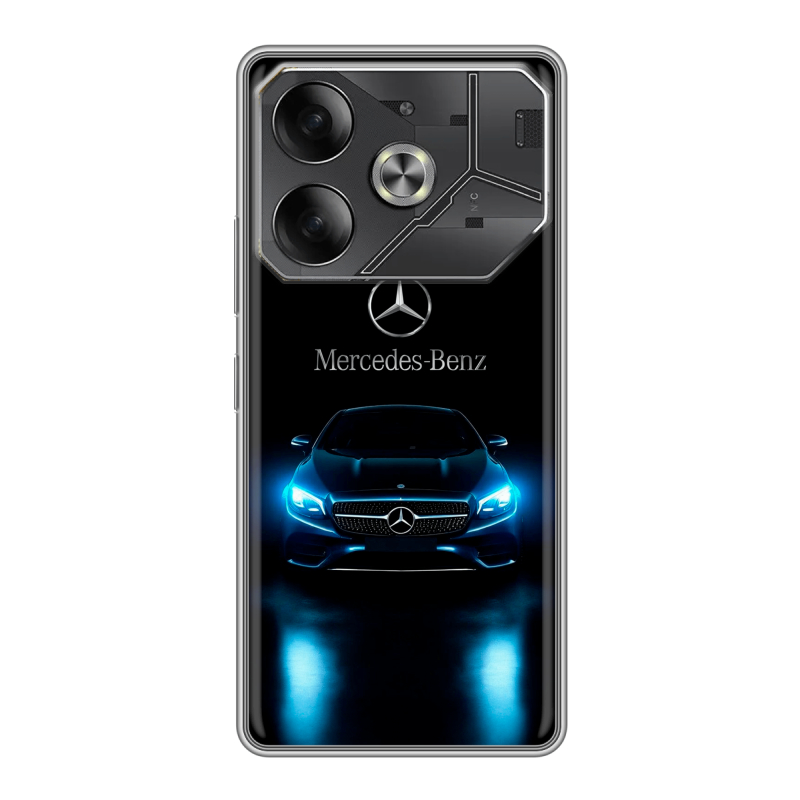 Силиконовый чехол на Tecno Pova 6 с принтом Mercedes Мерседес Силиконовый чехол на Tecno Pova 6 с принтом Mercedes Мерседес