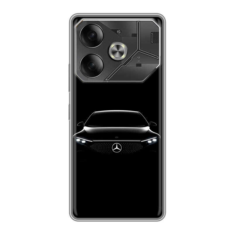 Силиконовый чехол на Tecno Pova 6 с принтом Mercedes Мерседес Силиконовый чехол на Tecno Pova 6 с принтом Mercedes Мерседес