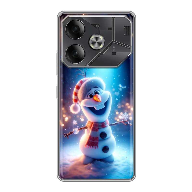 Силиконовый чехол на Tecno Pova 6 с принтом Новый год Силиконовый чехол на Tecno Pova 6 с принтом Новый год
