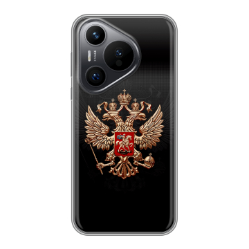 Силиконовый чехол на Huawei Pura 70 с принтом Герб России