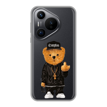 Силиконовый чехол на Huawei Pura 70 с принтом Мишка