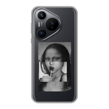 Силиконовый чехол на Huawei Pura 70 с принтом Мона Лиза