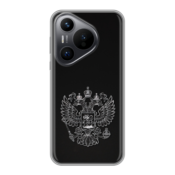 Силиконовый чехол на Huawei Pura 70 с принтом Герб России
