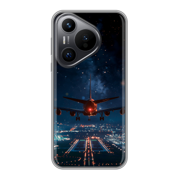 Силиконовый чехол на Huawei Pura 70 с принтом самолет Силиконовый чехол на Huawei Pura 70 с принтом самолет