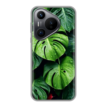 Силиконовый чехол на Huawei Pura 70 с принтом Листья Силиконовый чехол на Huawei Pura 70 с принтом Листья