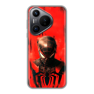 Силиконовый чехол на Huawei Pura 70 с принтом человек паук spiderman
