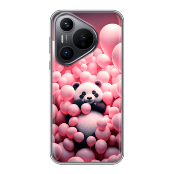 Силиконовый чехол на Huawei Pura 70 с принтом Панда Силиконовый чехол на Huawei Pura 70 с принтом Панда