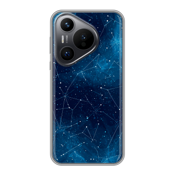 Силиконовый чехол на Huawei Pura 70 с принтом Космос звезды