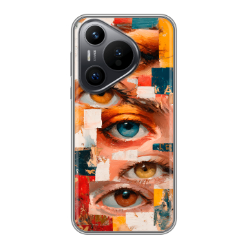 Силиконовый чехол на Huawei Pura 70 с принтом Модный принт
