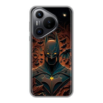 Силиконовый чехол на Huawei Pura 70 с принтом Batman Бэтмен