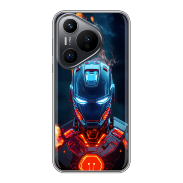 Силиконовый чехол на Huawei Pura 70 с принтом IronMan Железный человек Силиконовый чехол на Huawei Pura 70 с принтом IronMan Железный человек
