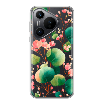 Силиконовый чехол на Huawei Pura 70 с принтом женский