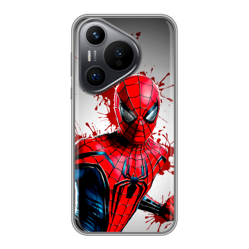 Силиконовый чехол на Huawei Pura 70 с принтом Spiderman Человек паук Силиконовый чехол на Huawei Pura 70 с принтом Spiderman Человек паук