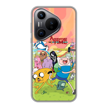 Силиконовый чехол на Huawei Pura 70 с принтом Adventure time Время приключений