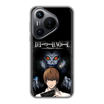 Силиконовый чехол на Huawei Pura 70 с принтом Death note Тетрадь смерти