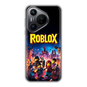 Силиконовый чехол на Huawei Pura 70 с принтом Roblox Роблокс