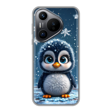 Силиконовый чехол на Huawei Pura 70 с принтом Новый год