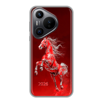 Силиконовый чехол на Huawei Pura 70 с принтом Новый год