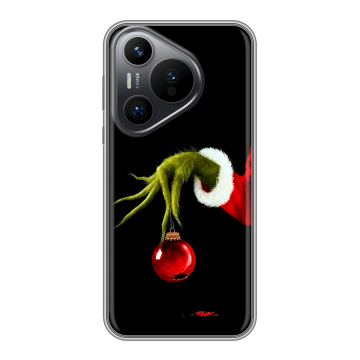 Силиконовый чехол на Huawei Pura 70 с принтом Новый год Гринч