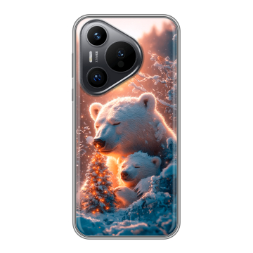 Силиконовый чехол на Huawei Pura 70 с принтом Новый год Силиконовый чехол на Huawei Pura 70 с принтом Новый год