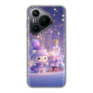 Силиконовый чехол на Huawei Pura 70 с принтом Новый год Силиконовый чехол на Huawei Pura 70 с принтом Новый год