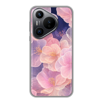 Силиконовый чехол на Huawei Pura 70 с принтом женский