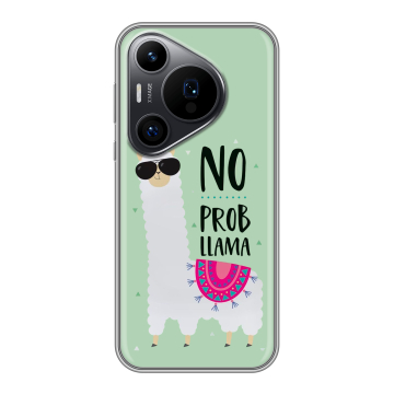 Силиконовый чехол на Huawei Pura 70 Pro с принтом Лама