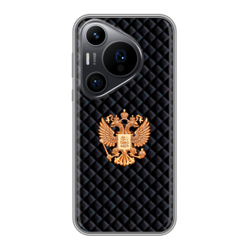 Силиконовый чехол на Huawei Pura 70 Pro с принтом Герб России принт