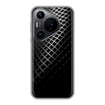 Силиконовый чехол на Huawei Pura 70 Pro с принтом Текстура металла