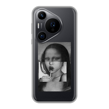 Силиконовый чехол на Huawei Pura 70 Pro с принтом Мона Лиза Силиконовый чехол на Huawei Pura 70 Pro с принтом Мона Лиза