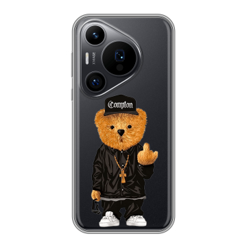 Силиконовый чехол на Huawei Pura 70 Pro с принтом Плюшевый медведь Силиконовый чехол на Huawei Pura 70 Pro с принтом Плюшевый медведь