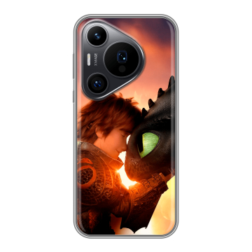 Силиконовый чехол на Huawei Pura 70 Pro с принтом Как приручить дракона Силиконовый чехол на Huawei Pura 70 Pro с принтом Как приручить дракона