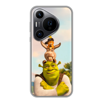 Силиконовый чехол на Huawei Pura 70 Pro с принтом Шрек Shrek