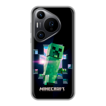 Силиконовый чехол на Huawei Pura 70 Pro с принтом Майнкрафт Minecraft Силиконовый чехол на Huawei Pura 70 Pro с принтом Майнкрафт Minecraft