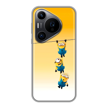 Силиконовый чехол на Huawei Pura 70 Pro с принтом Миньоны Силиконовый чехол на Huawei Pura 70 Pro с принтом Миньоны