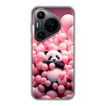 Силиконовый чехол на Huawei Pura 70 Pro с принтом Панда Силиконовый чехол на Huawei Pura 70 Pro с принтом Панда