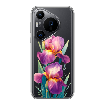 Силиконовый чехол на Huawei Pura 70 Pro с принтом Цветы орхидеи