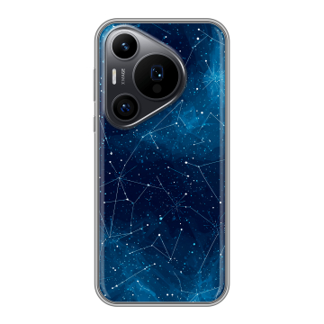 Силиконовый чехол на Huawei Pura 70 Pro с принтом Космос звезды