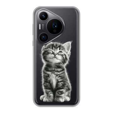 Силиконовый чехол на Huawei Pura 70 Pro с принтом Котенок Силиконовый чехол на Huawei Pura 70 Pro с принтом Котенок