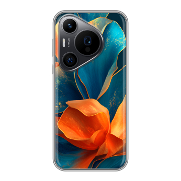 Силиконовый чехол на Huawei Pura 70 Pro с принтом Цветы