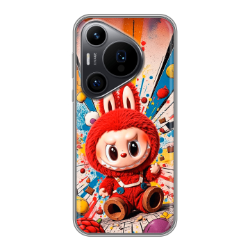 Силиконовый чехол на Huawei Pura 70 Pro с принтом Labubu Лабубу Силиконовый чехол на Huawei Pura 70 Pro с принтом Labubu Лабубу