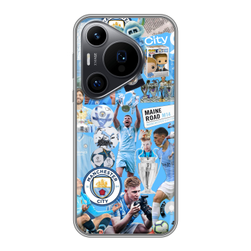 Силиконовый чехол на Huawei Pura 70 Pro с принтом Man City Манчестер Сити