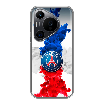 Силиконовый чехол на Huawei Pura 70 Pro с принтом PSG ПСЖ