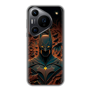 Силиконовый чехол на Huawei Pura 70 Pro с принтом Batman Бэтмен