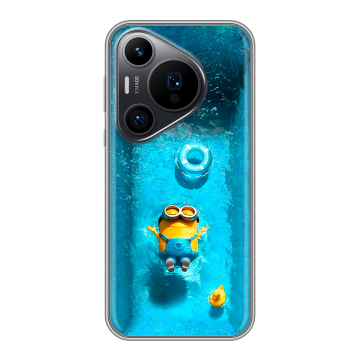 Силиконовый чехол на Huawei Pura 70 Pro с принтом Миньоны Силиконовый чехол на Huawei Pura 70 Pro с принтом Миньоны