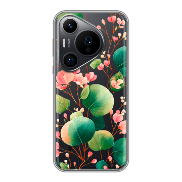 Силиконовый чехол на Huawei Pura 70 Pro с принтом женский