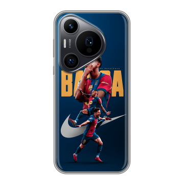 Силиконовый чехол на Huawei Pura 70 Pro с принтом Барселона Barca Yamal Силиконовый чехол на Huawei Pura 70 Pro с принтом Барселона Barca Yamal