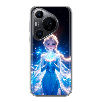 Силиконовый чехол на Huawei Pura 70 Pro с принтом Холодное сердце Frozen Силиконовый чехол на Huawei Pura 70 Pro с принтом Холодное сердце Frozen
