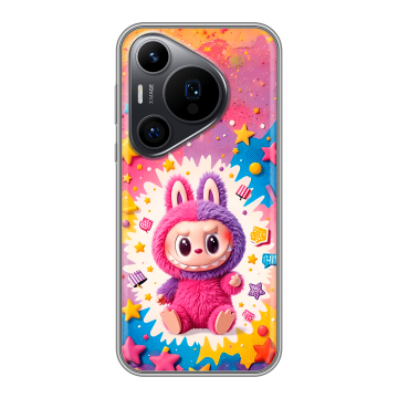 Силиконовый чехол на Huawei Pura 70 Pro с принтом Labubu Лабубу Силиконовый чехол на Huawei Pura 70 Pro с принтом Labubu Лабубу
