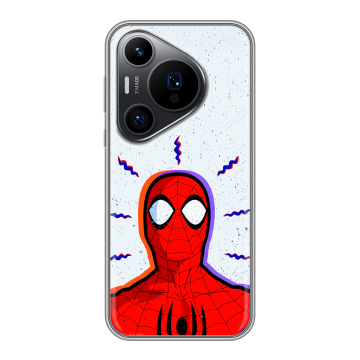 Силиконовый чехол на Huawei Pura 70 Pro с принтом Spiderman Человек паук